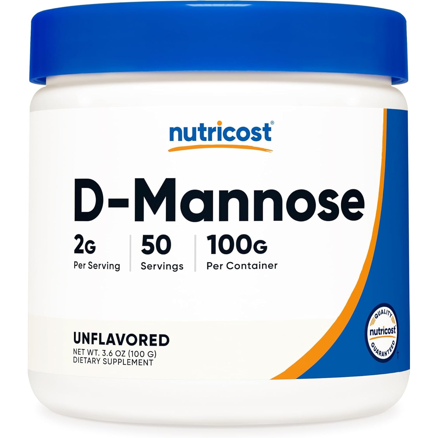 Nutricost D-Mannose Powder 100 Grams (50 Servings) - Non-Gmo and Gluten Free