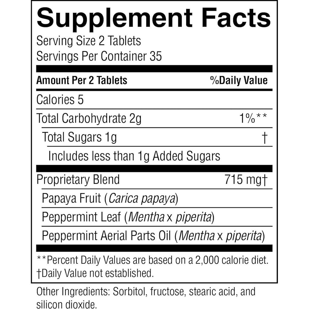 Nature'S Sunshine Papaya Mint Chewable Tablets | Digestive Enzyme Supplement with Papain & Peppermint | Supports Digestion & Fresh Breath | 70 Ct
