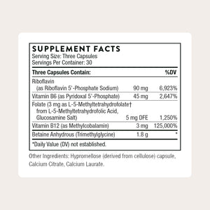 THORNE - Methyl-Guard plus - Active Folate (5-MTHF) with Vitamins B2, B6 & B12 - Supports Methylation & Healthy Level of Homocysteine* - Gluten, Dairy & Soy-Free - 30 Servings