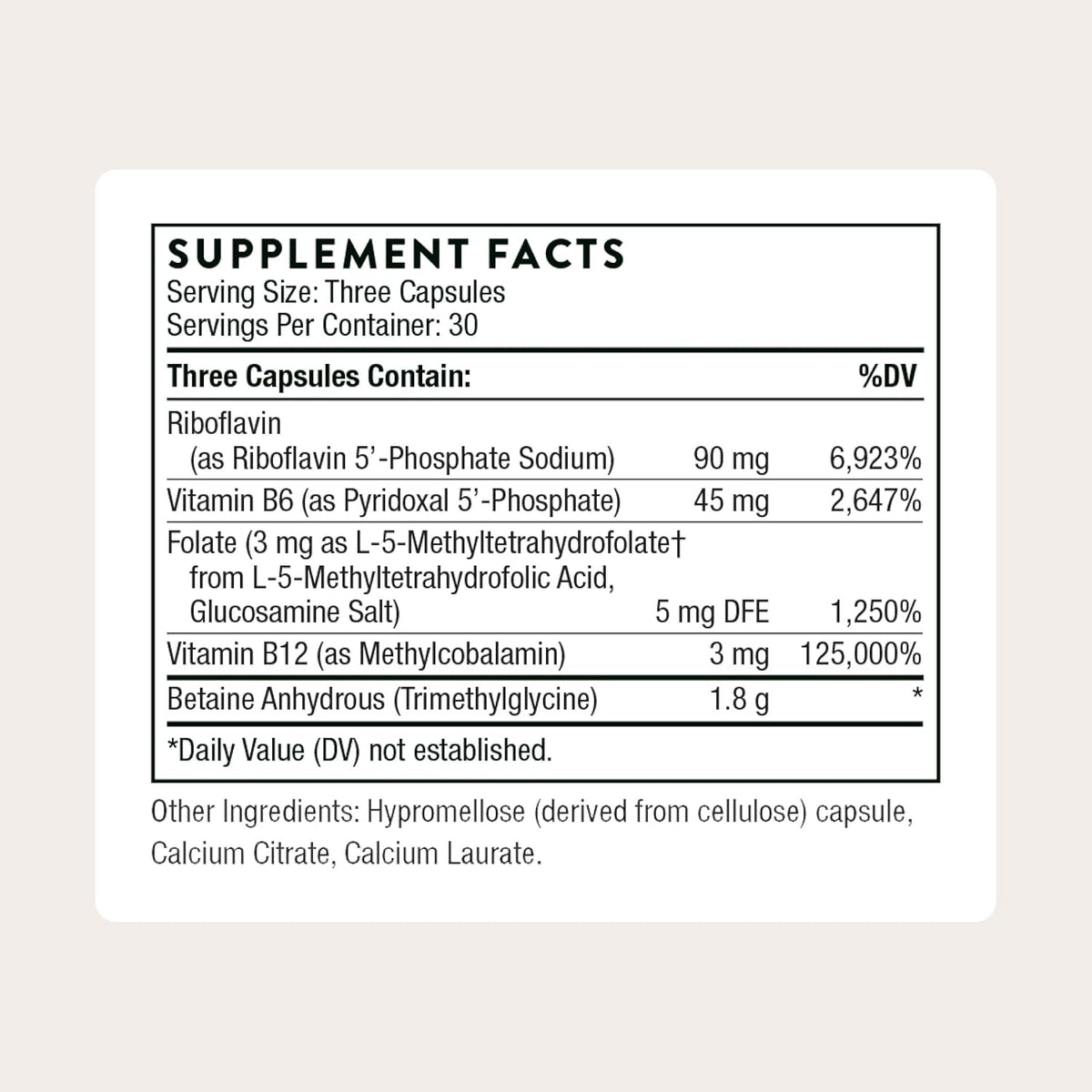 THORNE - Methyl-Guard plus - Active Folate (5-MTHF) with Vitamins B2, B6 & B12 - Supports Methylation & Healthy Level of Homocysteine* - Gluten, Dairy & Soy-Free - 30 Servings