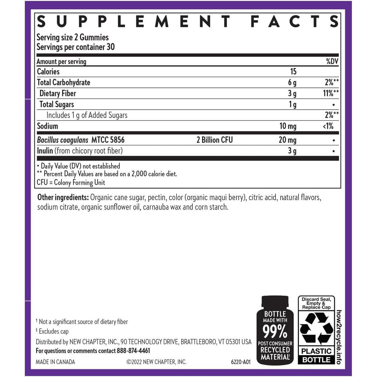 New Chapter Probiotic Gummies for Women and Men, All-Flora (1 Month Supply) – 55% Less Sugar+, Formulated for Holistic Gut Health Support with Probiotics + Prebiotic Fiber + 100% Vegan + Non-Gmo