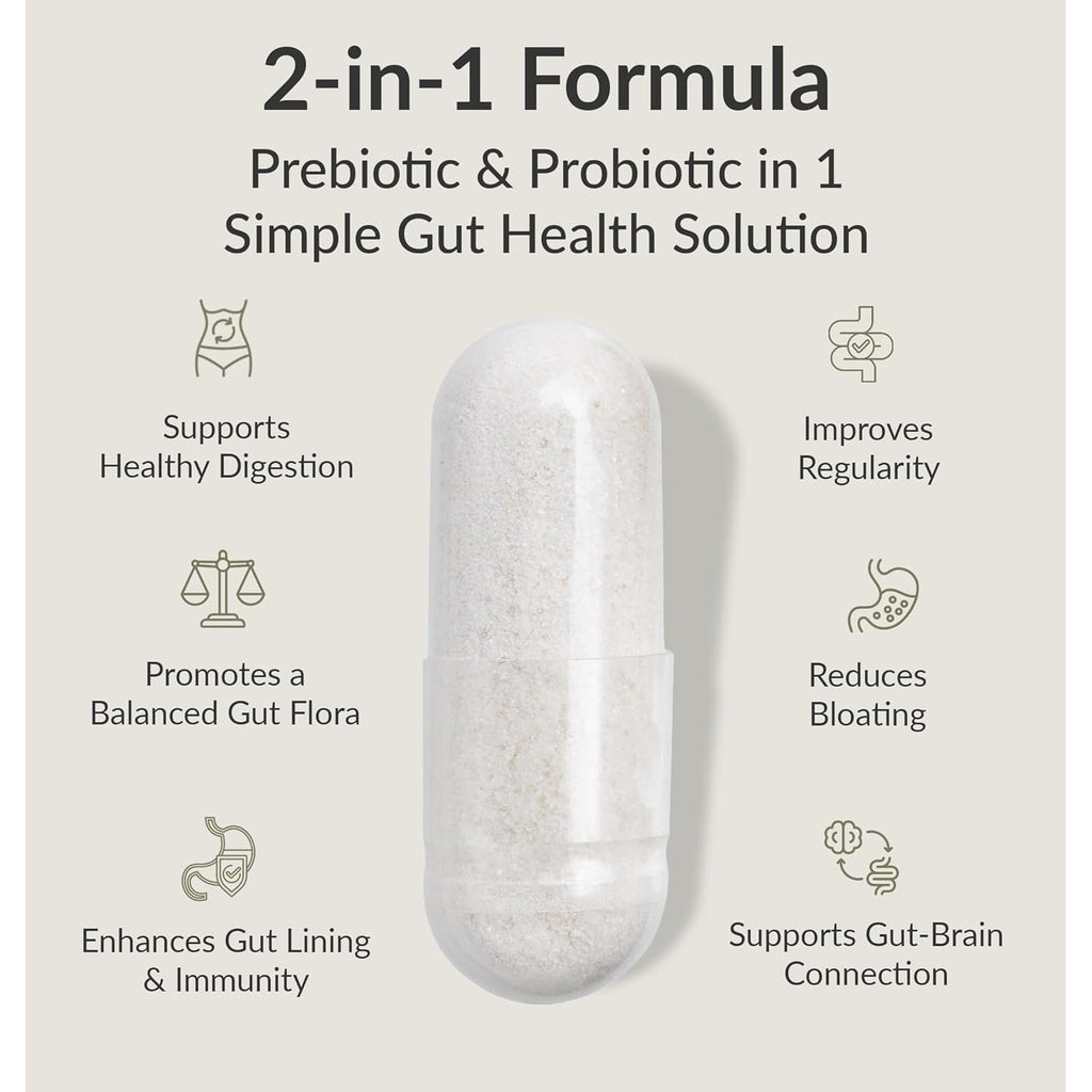 Bioptimizers Probiotic Breakthrough – Lactobacillus Plantarum OM Probiotics & Prebiotics Health Supplement for Gut, Digestive & Immune Support Probiotics for Women Men Elderly– 30 Vegan Capsules