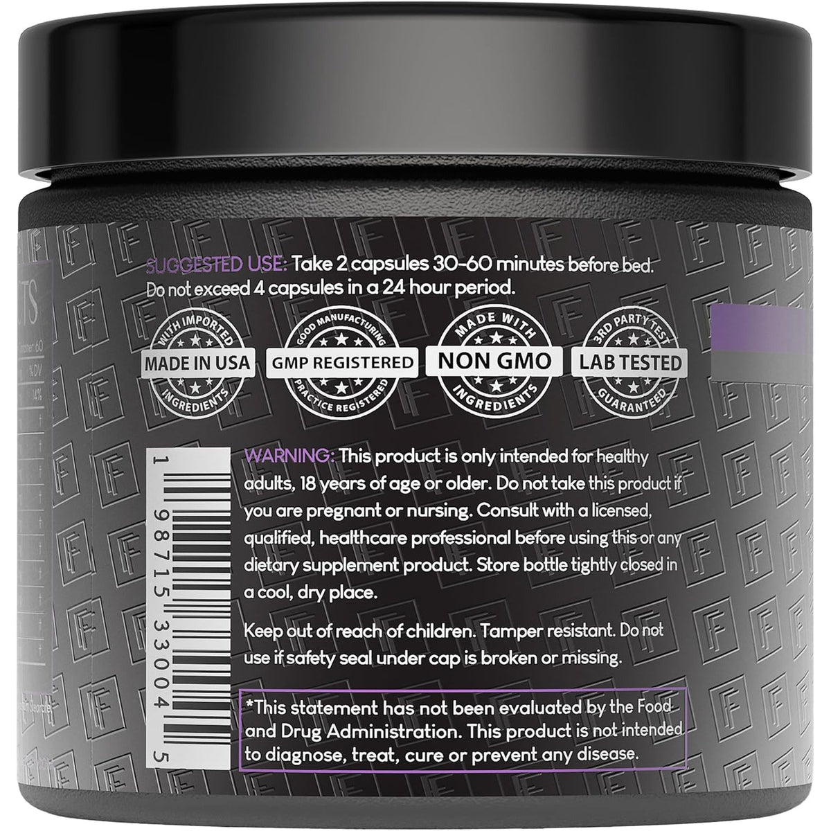 Formulation Factory the Night before Magnesium Glycinate Sleep Aid, 10-In-1 Sleep Supplement with Melatonin 4Mg, L-Theanine, Lemon Balm, Tart Cherry, Relaxation, Recovery, Sleep Support, 120 Capsules