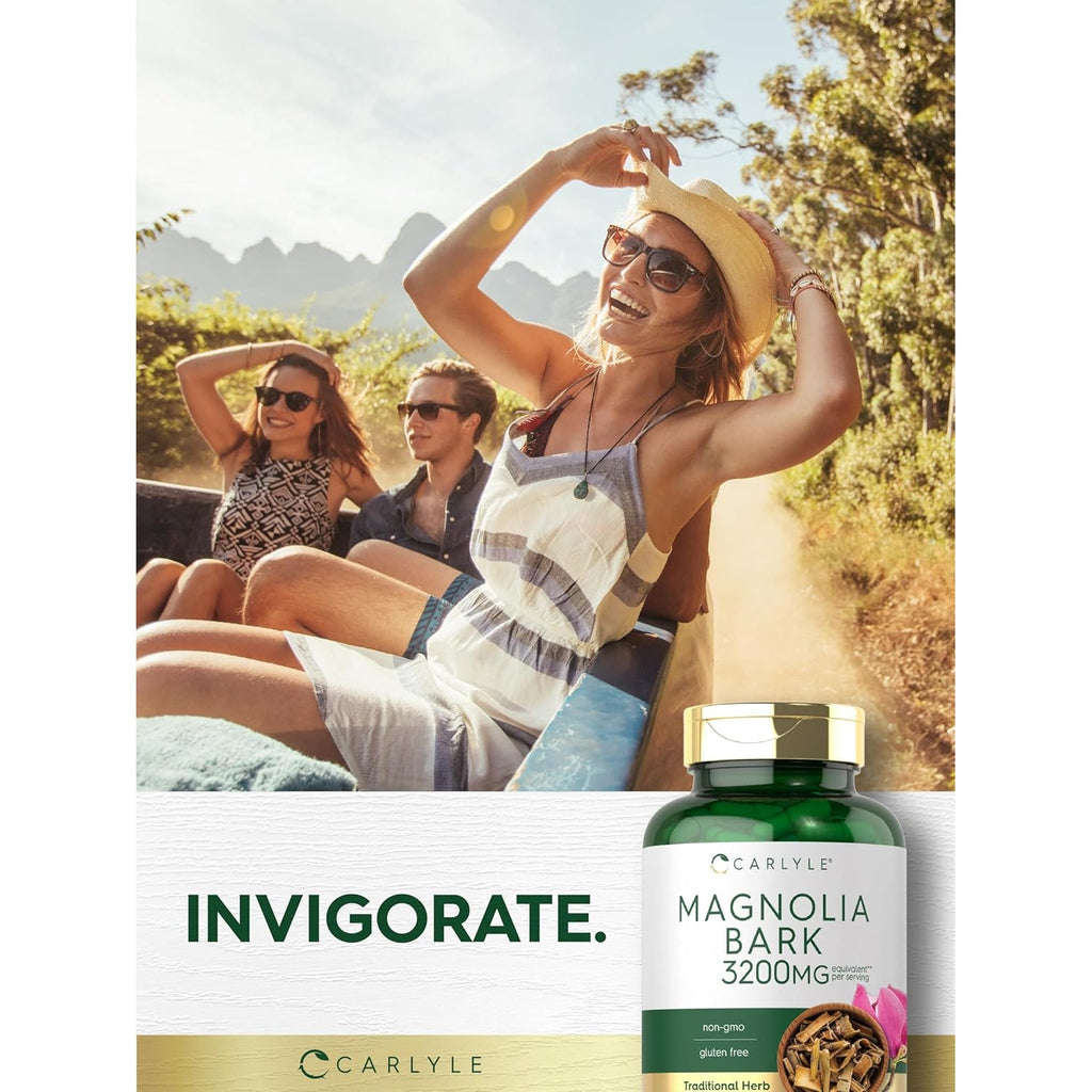 Carlyle Magnolia Bark | 180 Powder Capsules | Herbal Extract Supplement | Non-Gmo, Gluten Free