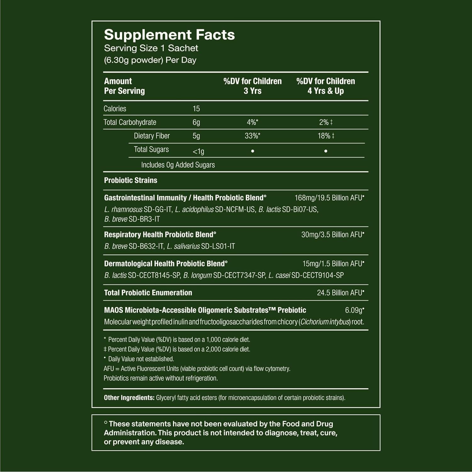 Seed PDS-08 Pediatric Daily Synbiotic - Fiber-Based Prebiotic & Probiotic for Kids - Digestive Health, Regularity, Constipation Relief - Ages 3-17 - Vegan and Shelf-Stable - 30 Sachets (30-Day Supply)