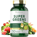 Carlyle Super Greens Capsules | 250 Count | Blend of 13 Vegetables and Greens plus 17 Fruits | Non-Gmo & Gluten Free Supplement