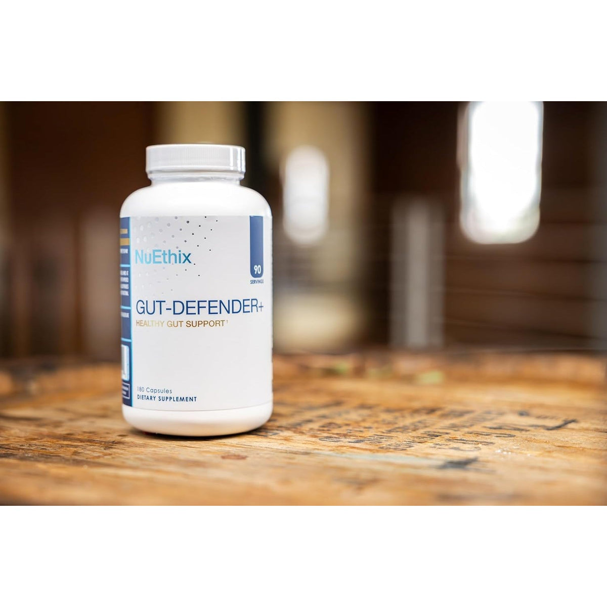 Nuethix Formulations Gut Defender+ Microbiome Balance Dietary Supplement, 180 Capsules, 90 Servings