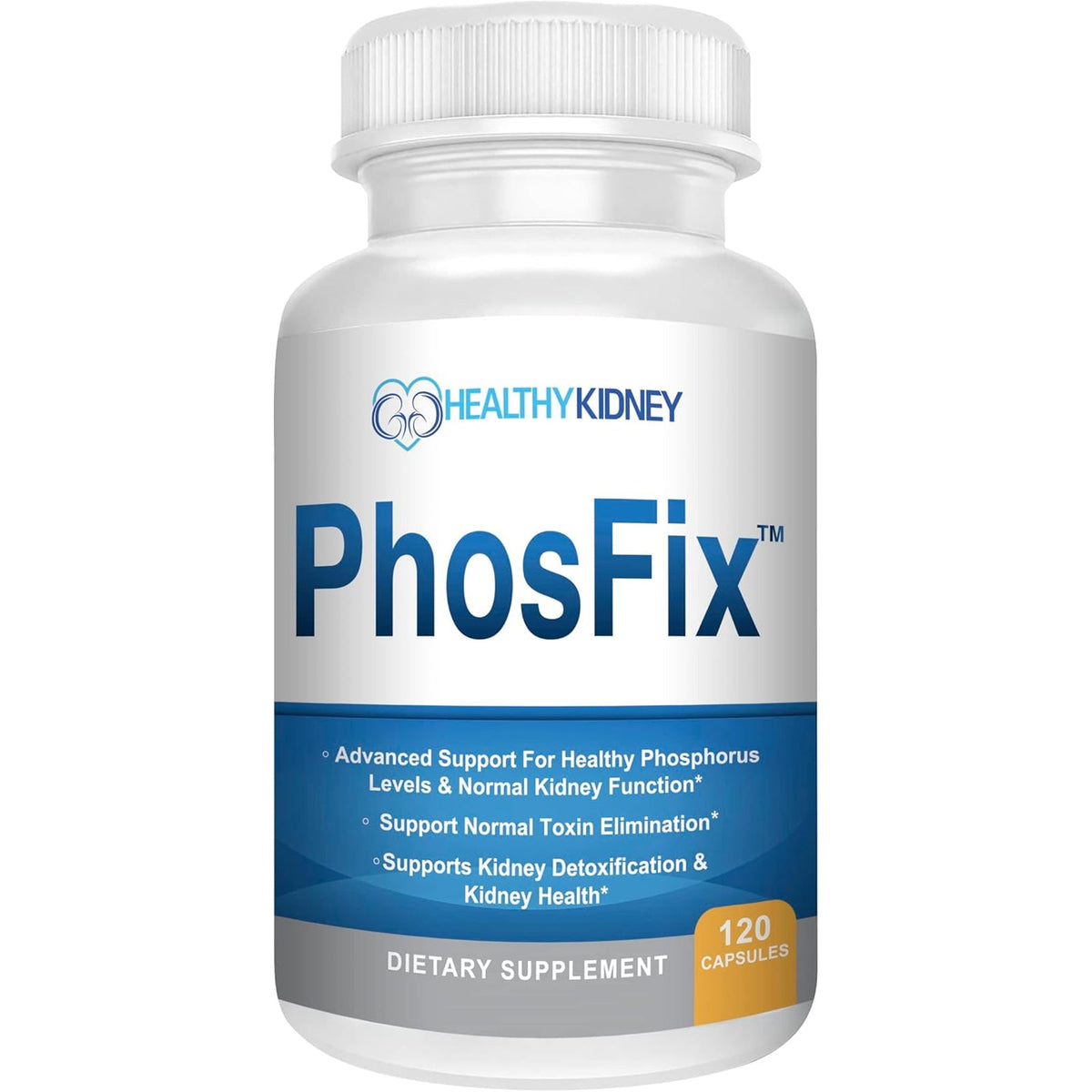 Phosfix 120 Pills Phosphorus Binder with Chitosan for Supporting Normal Phosphorus Levels and Kidney Health. Renal Supplement Optimal Health