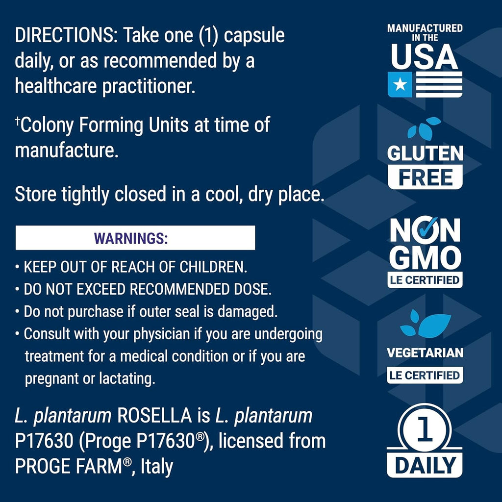 Life Extension FLORASSIST® Probiotic Women'S Health, Vaginal Health, Digestive Health, Immune Health, Gluten-Free, Non-Gmo, Vegetarian, Once-Daily Formula, 30 Capsules