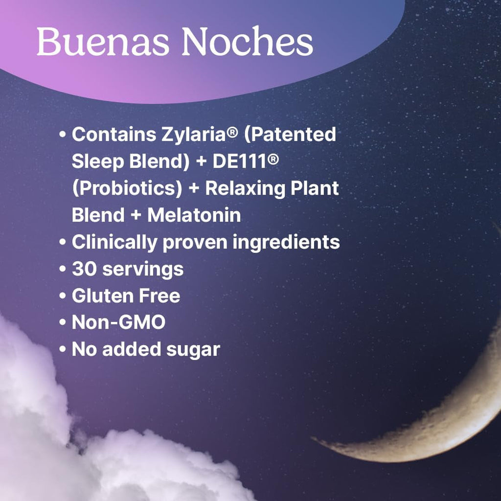 Santo Remedio Buenas Noches Sleep Support with Zylaria®, Melatonin & DE111® Probiotics – Digestive & Nighttime Support Supplement by Dr Juan Rivera – 60 Vegetarian Capsules