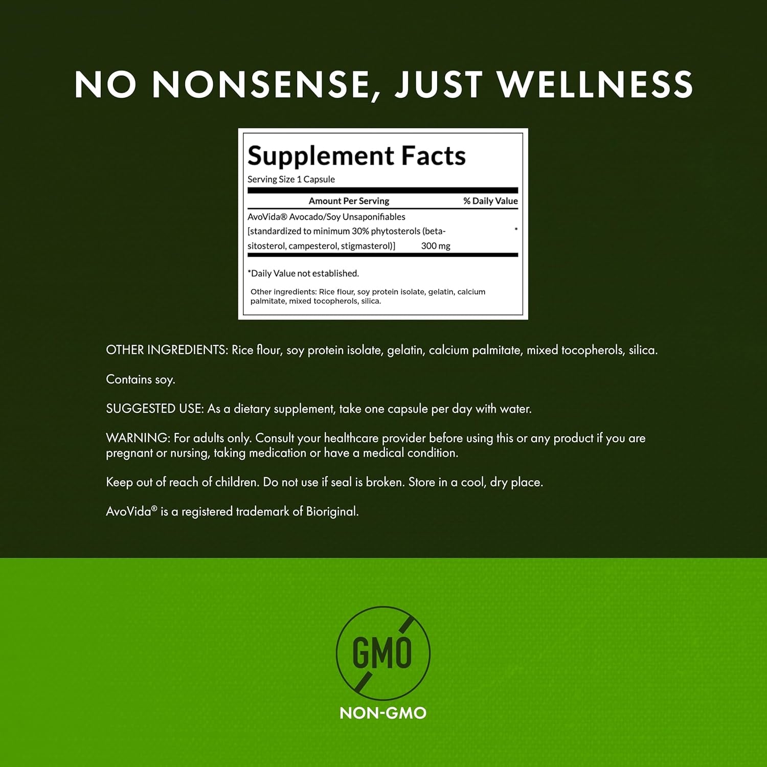 Swanson Avovida - Natural Supplement Promoting Joint Health & Mobility - Avocado & Soybean Unsaponifiables to Support Cartilage & Tissue Health - (60 Capsules, 300Mg Each) (1 Pack)
