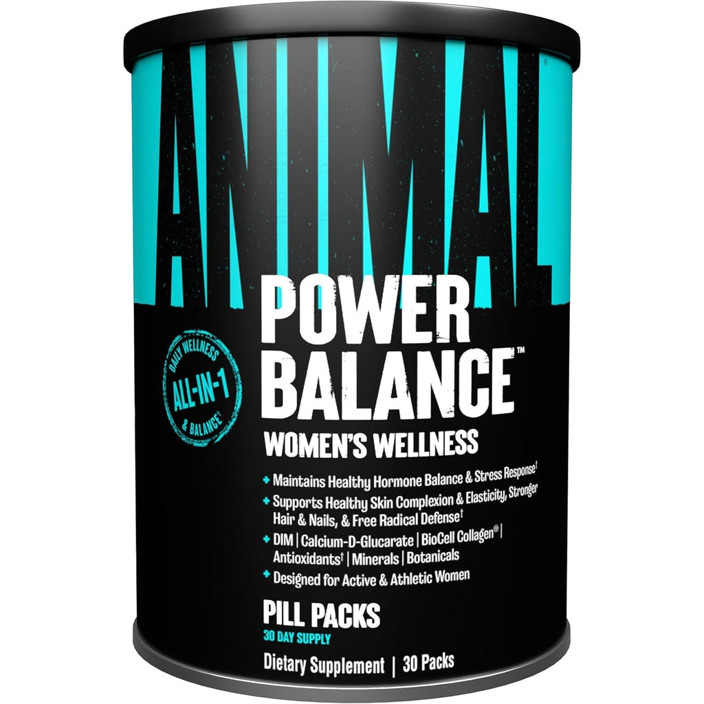 Animal Power Balance – Women'S Alpha F Comprehensive Formula – Supports Hormonal Balance, Complexion, Hair, Nails, Mood and Stress, Intestinal Health, & Bone and Joint Health – 30 Packs
