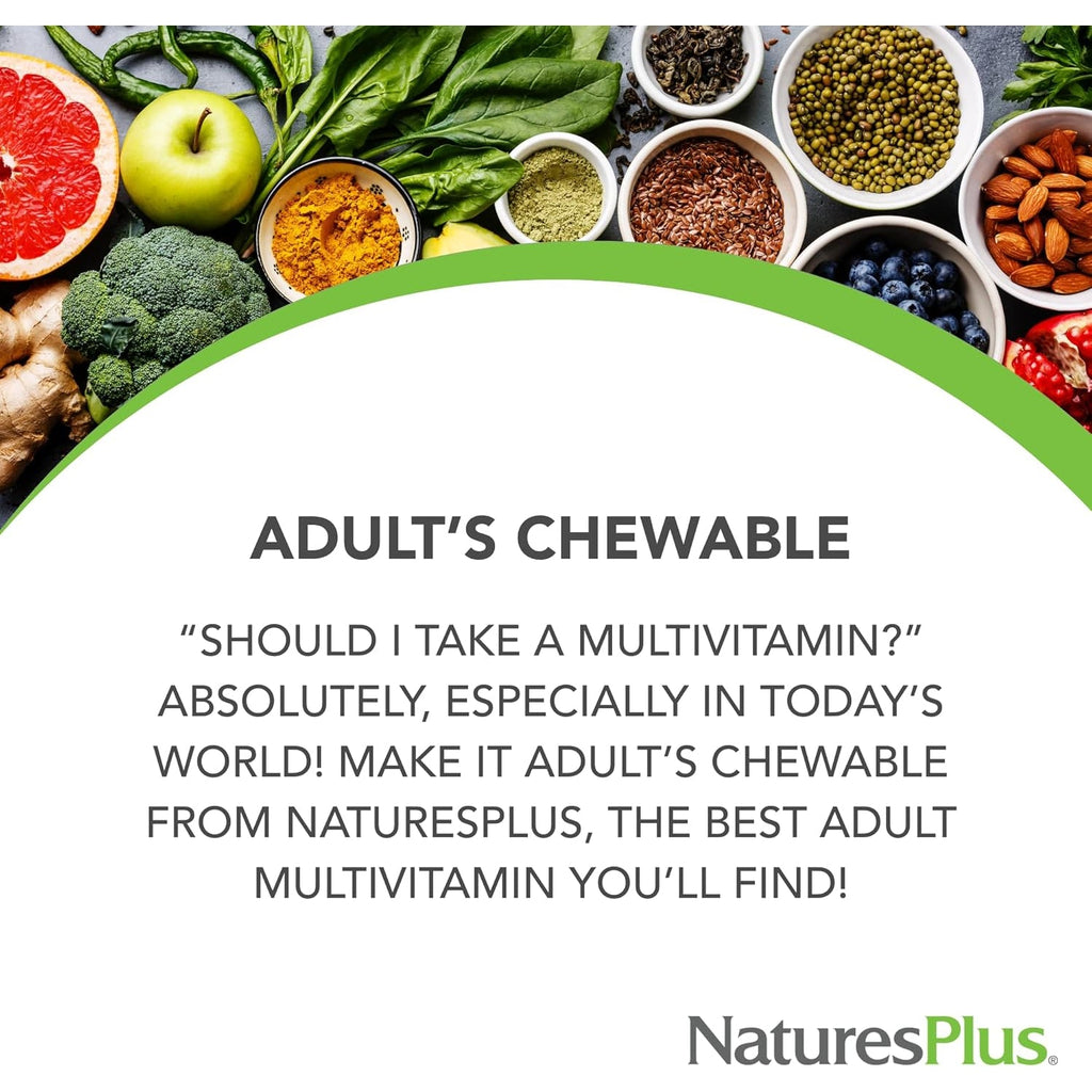Naturesplus Adult'S Chewable, Pineapple Flavor - 90 Tablets - Multivitamin & Mineral - Vegan, Gluten Free - 90 Servings