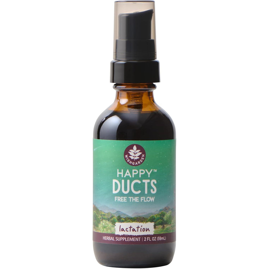 Wishgarden Herbs Happy Ducts Drops, Lactation Support for Breastfeeding Moms – Herbal Lactation Supplement for Clogged or Plugged Milk Ducts, Engorgement Support & Breast Comfort – 2 Oz