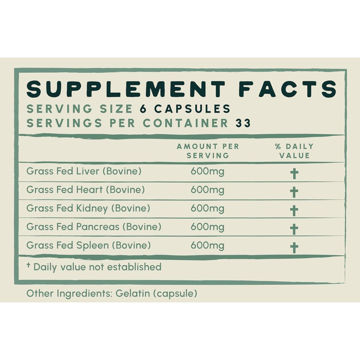 One Earth Health New Zealand 100% Grass Fed Beef Organs – (200 Count, 3,000Mg Serving) Liver, Heart, Kidney, Pancreas, Spleen Supplement. Organ Meat Complex Sourced from New Zealand