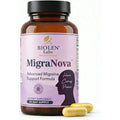 Migranova - Migraine Relief & Daily Prevention for Migraine Sufferers — Magnesium & Riboflavin B2 + Neurocalm Blend with Feverfew, Coq10, L-Theanine & Ginger, Vegan, Non-Gmo, USA Made, 60 Capsules