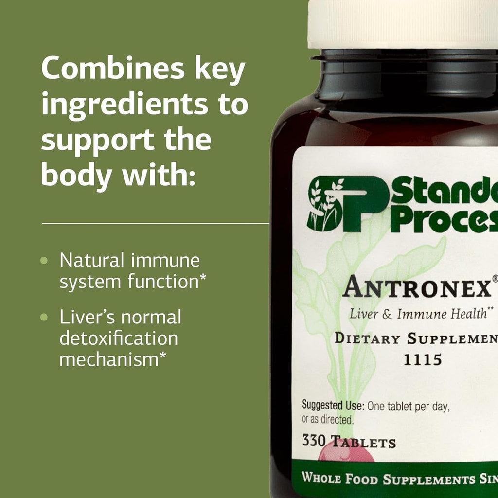 Standard Process Antronex Liver Health Dietary Supplement - Gluten-Free, Non-Dairy, Non-Soy & Non-Grain Immune Care - 330 Tablets