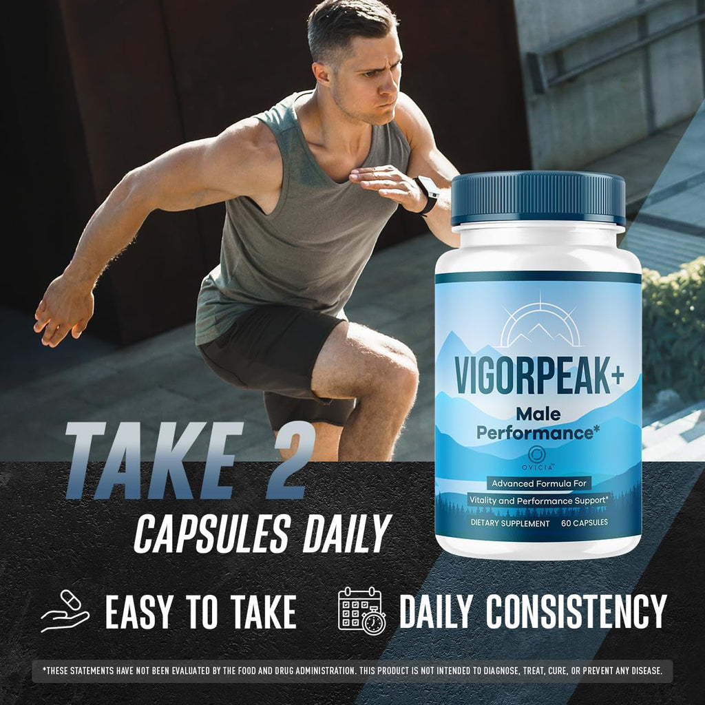 Vigor Peak Capsules - Official Vigorpeak Pills Advanced Premium Formula Support Maximum Strength, All Natural Ingredients Vitamins for Overall Health & Wellness, 60 Capsules for 1 Month