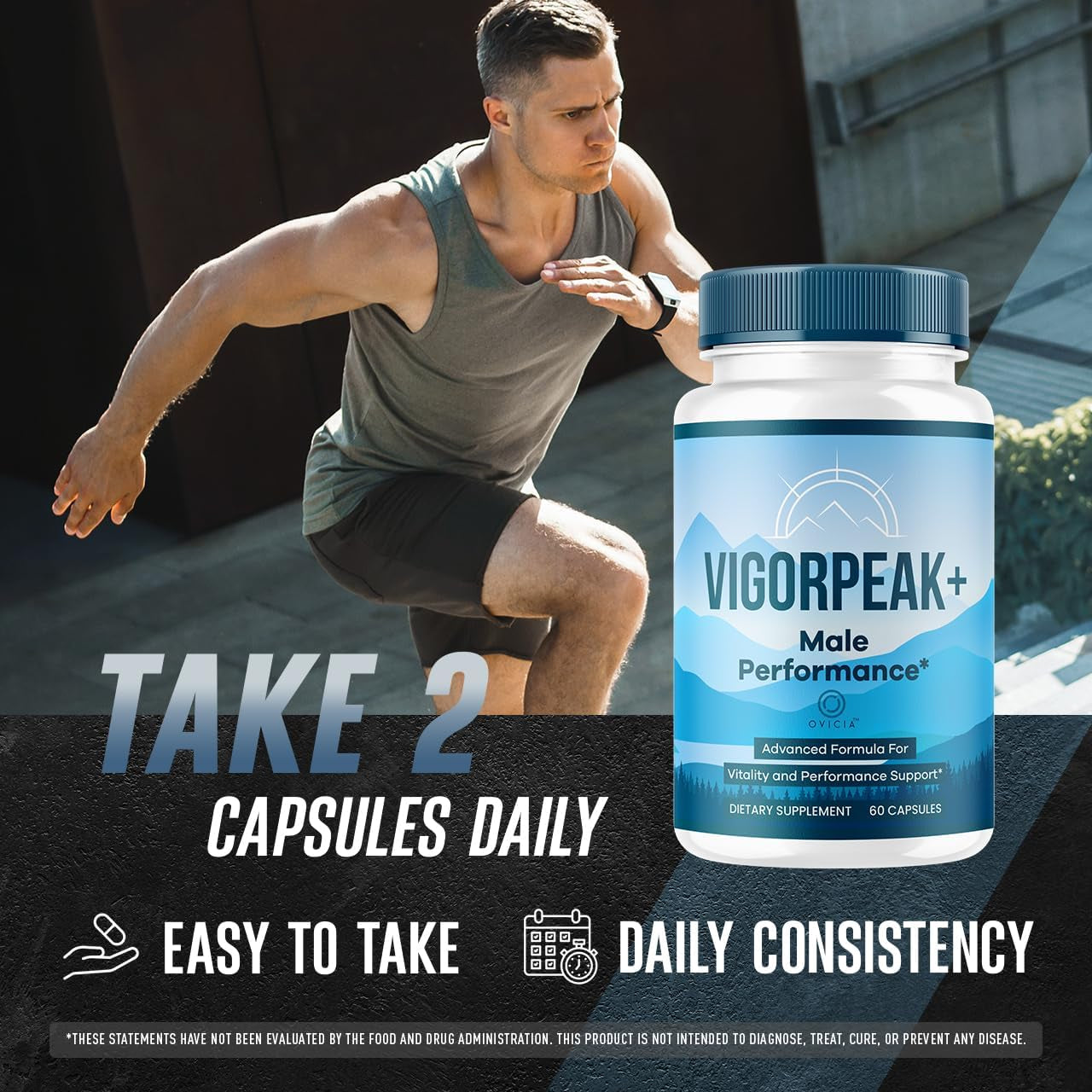 Vigor Peak Capsules - Official Vigorpeak Pills Advanced Premium Formula Support Maximum Strength, All Natural Ingredients Vitamins for Overall Health & Wellness, 60 Capsules for 1 Month