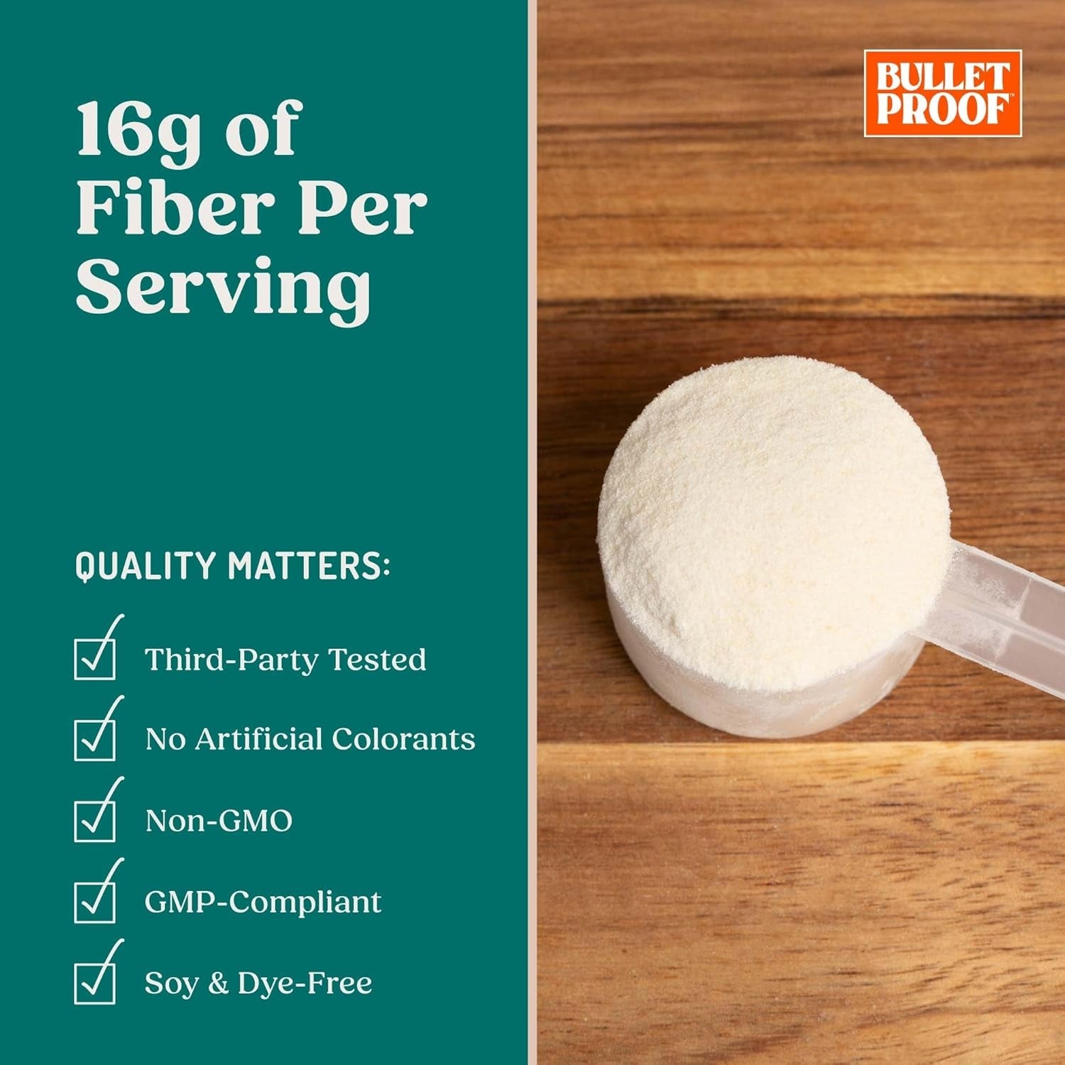 Bulletproof Innerfuel Prebiotic Fiber Powder, Unflavored, 16G Fiber, Plant-Sourced, Non-Gmo & Third-Party Tested, Supports Gut & Digestive Health, 0G Sugar, 13.4 Oz