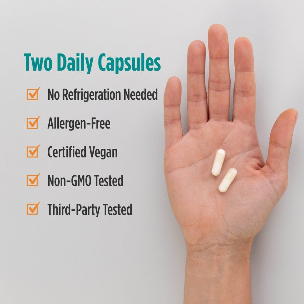 Nordic Naturals Nordic Flora Probiotic Daily - 60 Capsules - 4 Probiotic Strains with 12 Billion Cultures - Optimal Wellness, Immune Support, Digestive Health - Non-Gmo, Vegan - 30 Servings