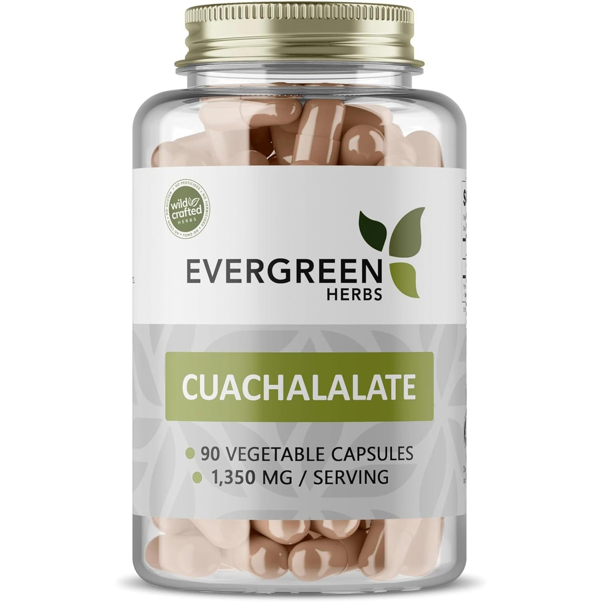 Evergreen Herbs Cuachalalate Herb (Amphipetyglum Adstringens) - Resealable Stand up Pouch to Ensure Freshness! (Capsules)