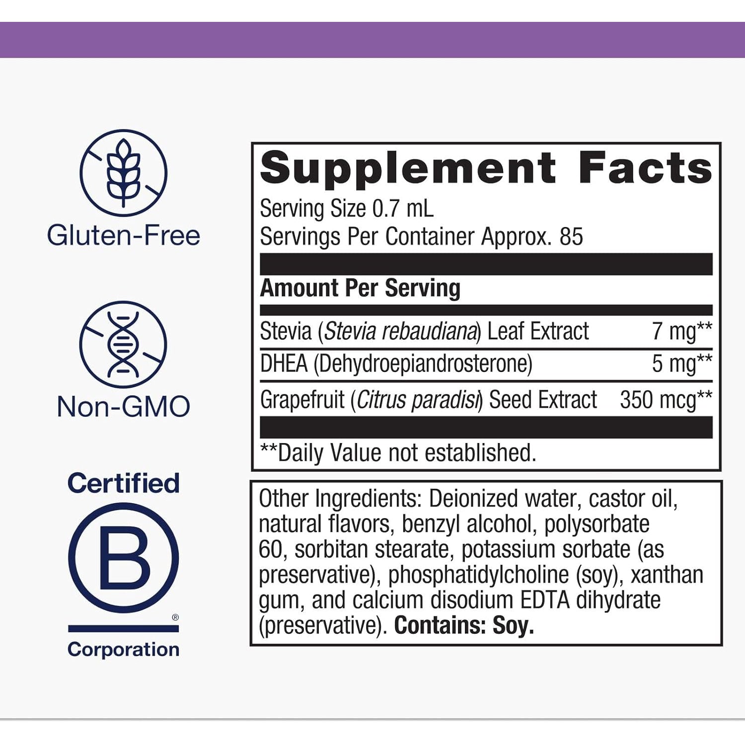 Metagenics Biosom - Liposomal DHEA Dropper with Grapefruit Extract & Stevia - Supports Hormone Balance, Stress & Energy Levels* - Non-Gmo, Gluten-Free, Vegan - GMP Certified Facility - 85 Servings