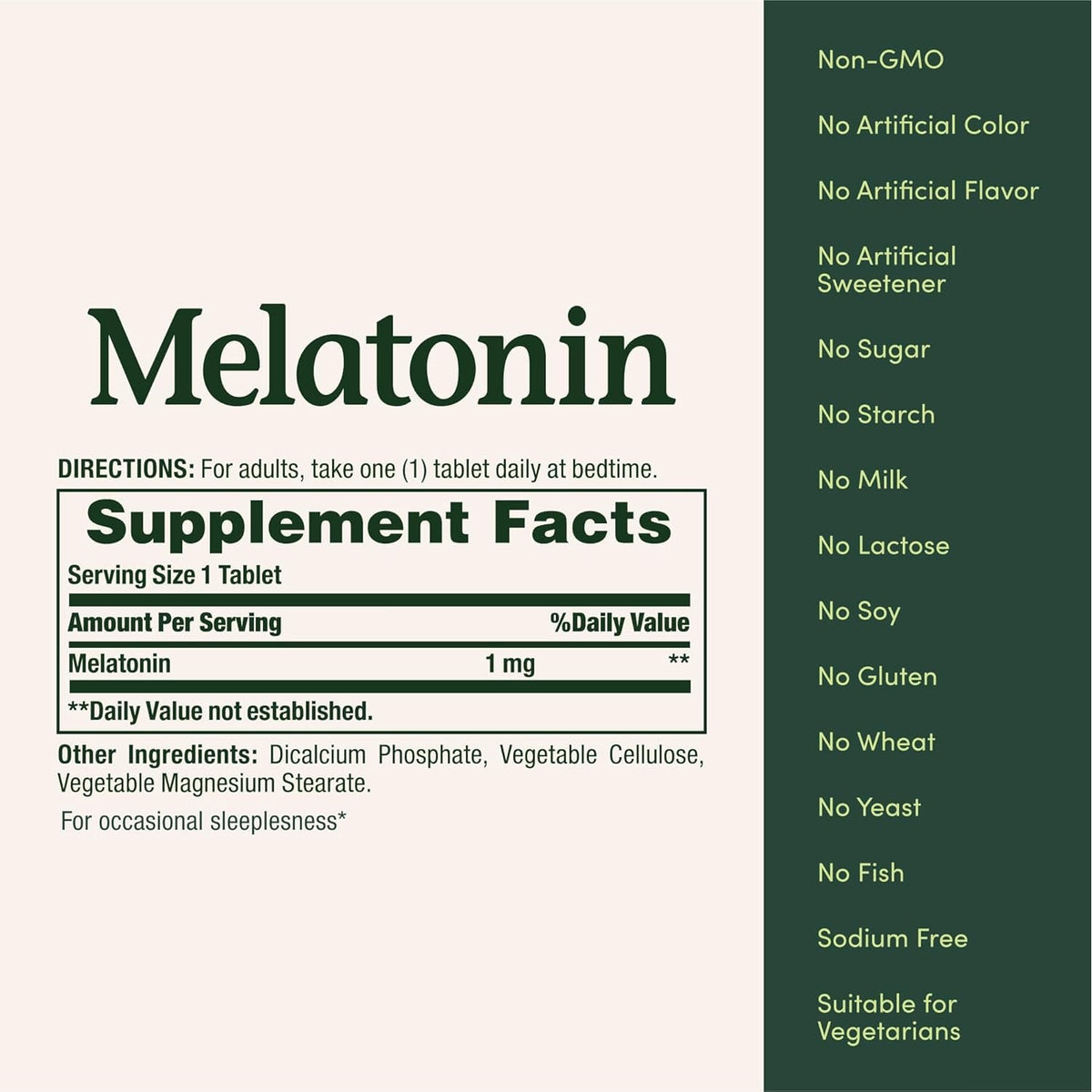 Nature'S Bounty Melatonin, 100% Drug Free Sleep Aid, Promotes Relaxation and Sleep Health, 1Mg, 180 Tablets