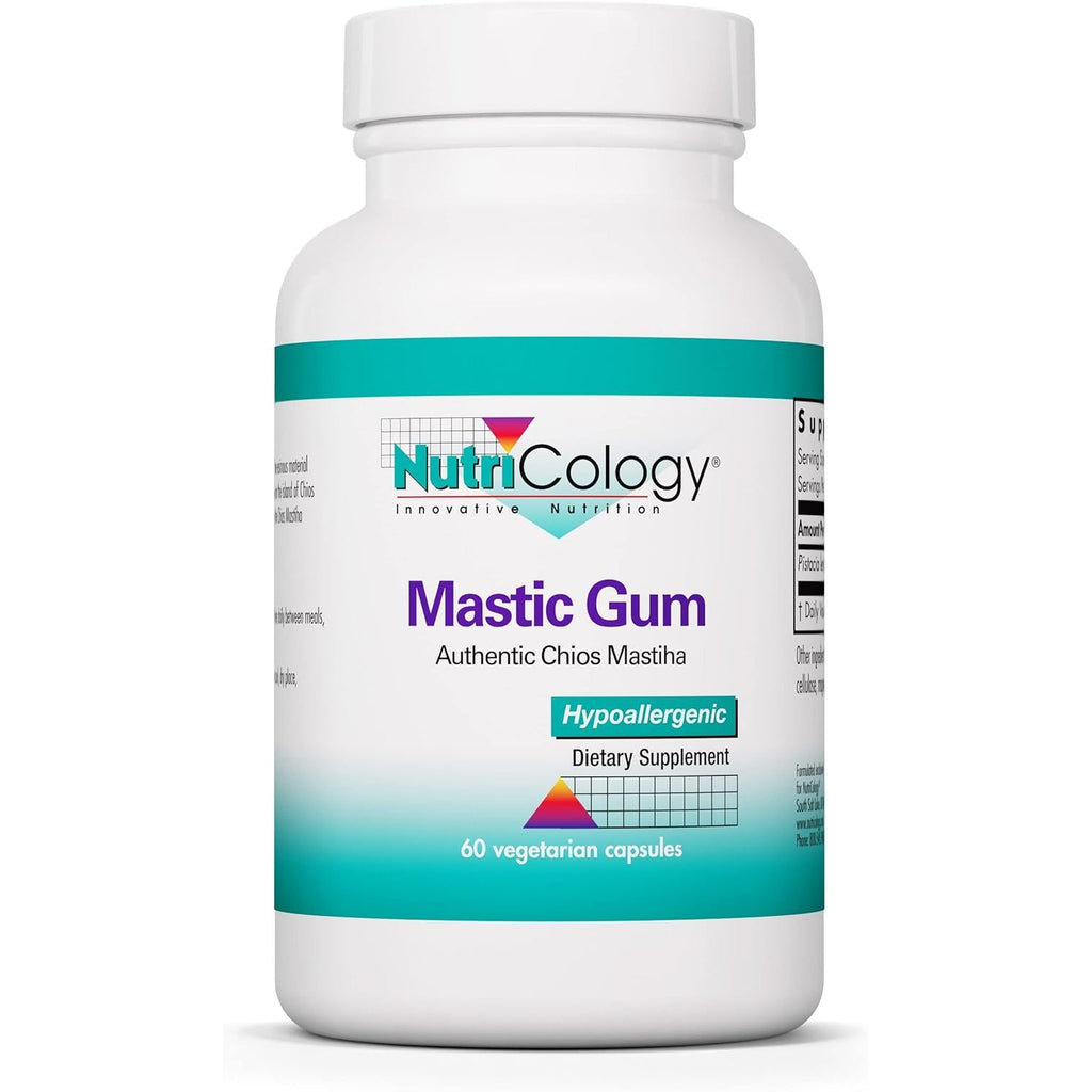 Allergy Research Group Nutricology Mastic Gum - Supports Digestive Comfort - Delivers 1000 Mg Chios Mastic Gum Resin per Serving - Vegetarian & Hypoallergenic - 30 Servings - 60 Capsules