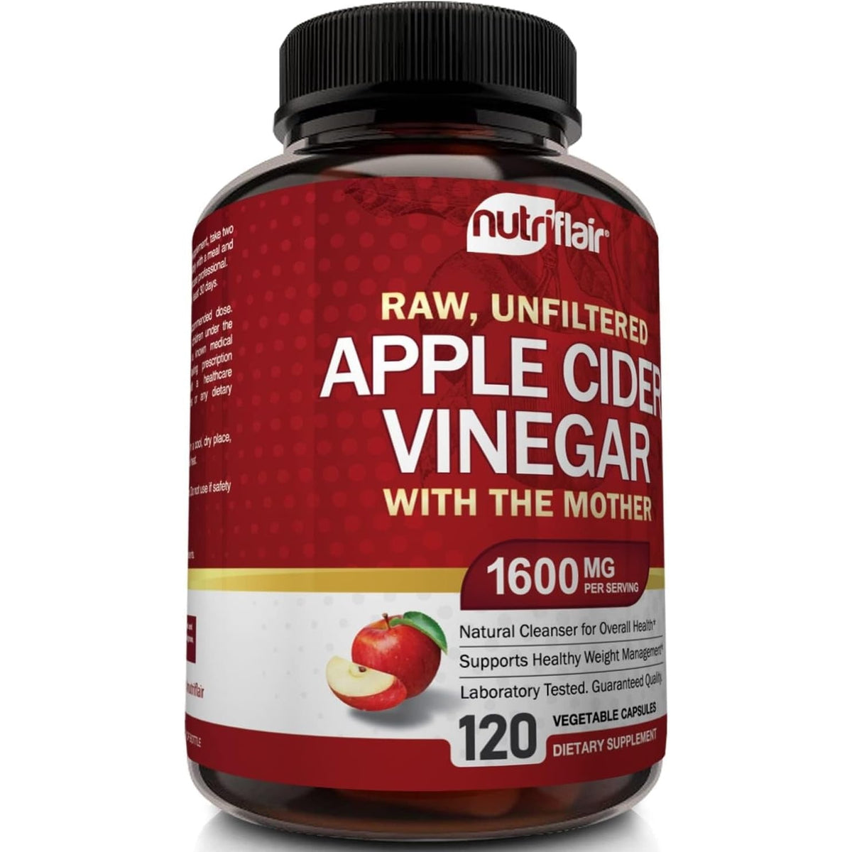 Apple Cider Vinegar Capsules with the Mother - 120 Vegan ACV Pills - Best Supplement for Healthy Weight Loss, Diet, Keto, Digestion, Detox, Immune - Powerful Cleanser & Appetite Suppressant Non-Gmo