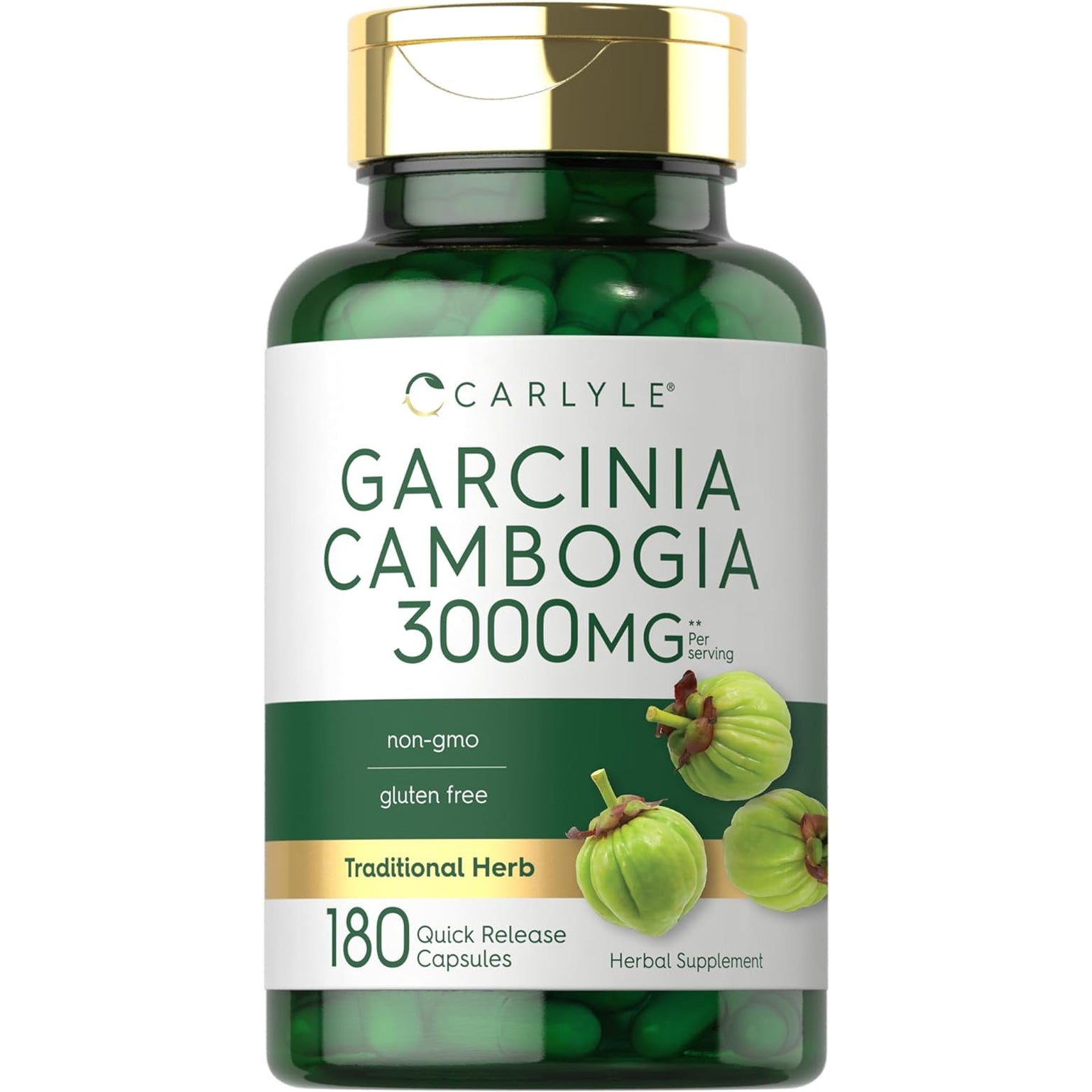 Carlyle Garcinia Cambogia Extract | 180 Capsules | Non-Gmo, Gluten Free Supplement