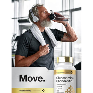 Doctor'S Way Glucosamine Chondroitin MSM Turmeric | 200 Caplets | Complex Supplement for Adults | Non-Gmo, Gluten Free