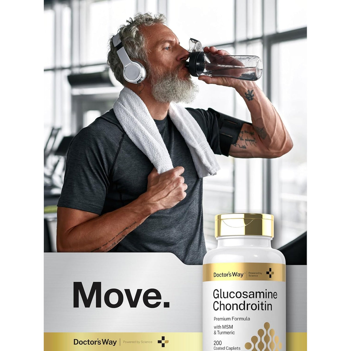 Doctor'S Way Glucosamine Chondroitin MSM Turmeric | 200 Caplets | Complex Supplement for Adults | Non-Gmo, Gluten Free