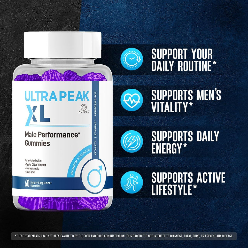Ultra Peak XL Gummies - Ultra Peak XL Advanced Formula Gummys Support Maximum Strength, Daily Premium All Natural Vitamins for Overall Health & Wellness Reviews, 60 Gummies for 1 Month