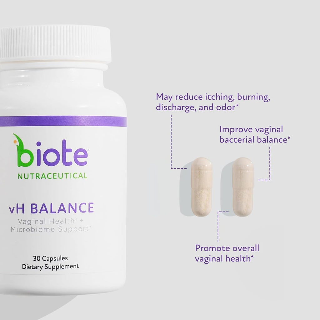 Biote Nutraceuticals - Vh Balance - Vaginal Health + Microbiome Support (30 Capsules)