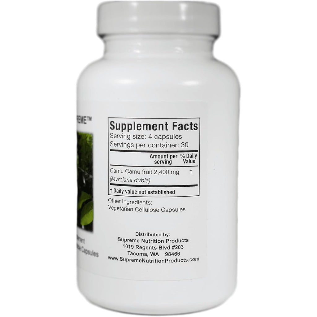 Supreme Nutrition Camu Supreme, 120 Pure Camu Camu Fruit Vegetarian Capsules