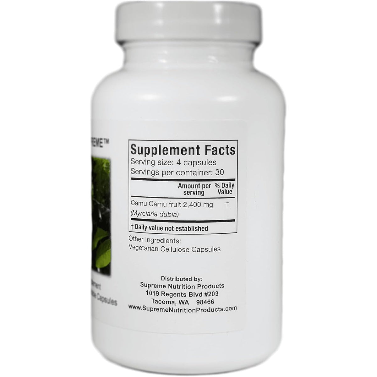 Supreme Nutrition Camu Supreme, 120 Pure Camu Camu Fruit Vegetarian Capsules