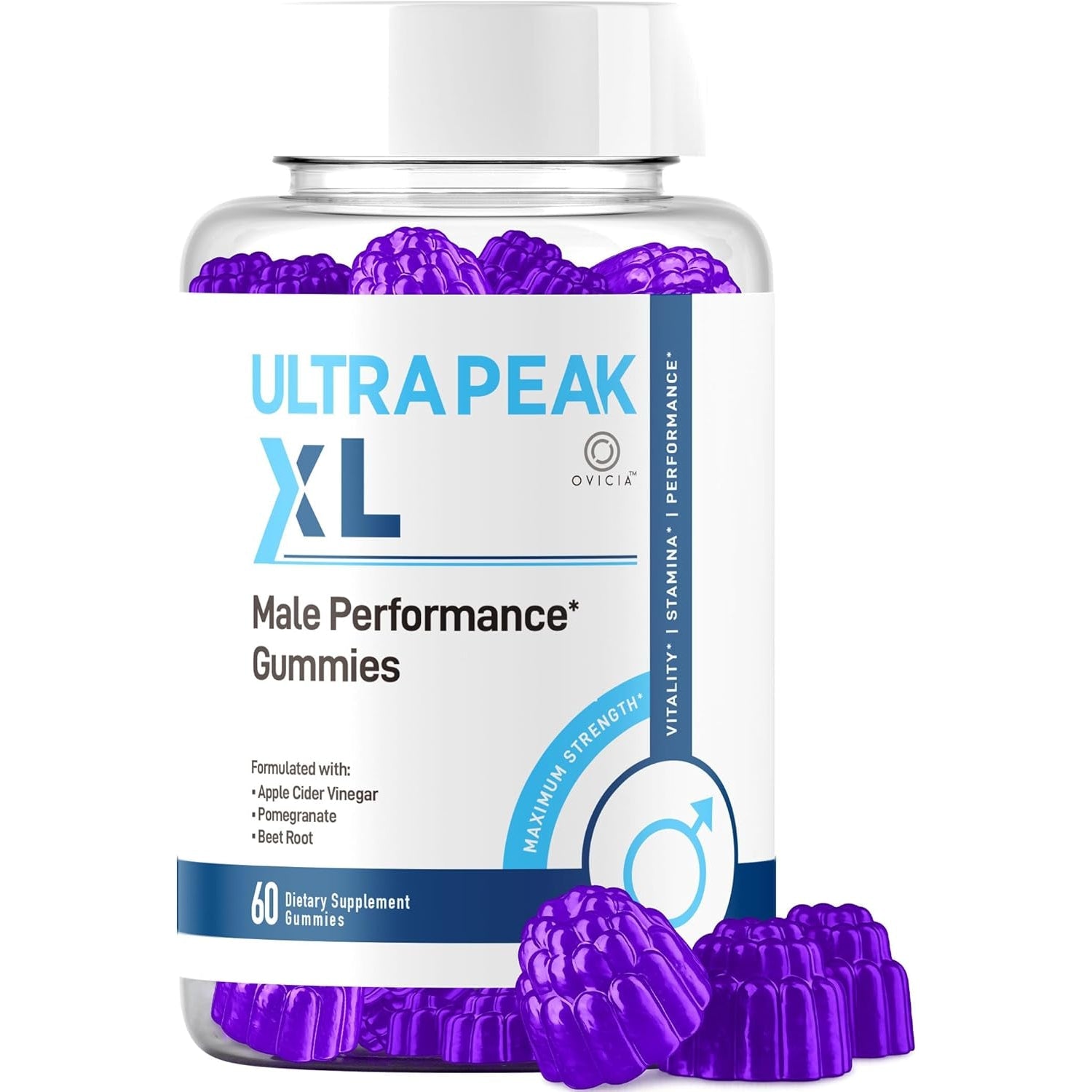 Ultra Peak XL Gummies - Ultra Peak XL Advanced Formula Gummys Support Maximum Strength, Daily Premium All Natural Vitamins for Overall Health & Wellness Reviews, 60 Gummies for 1 Month