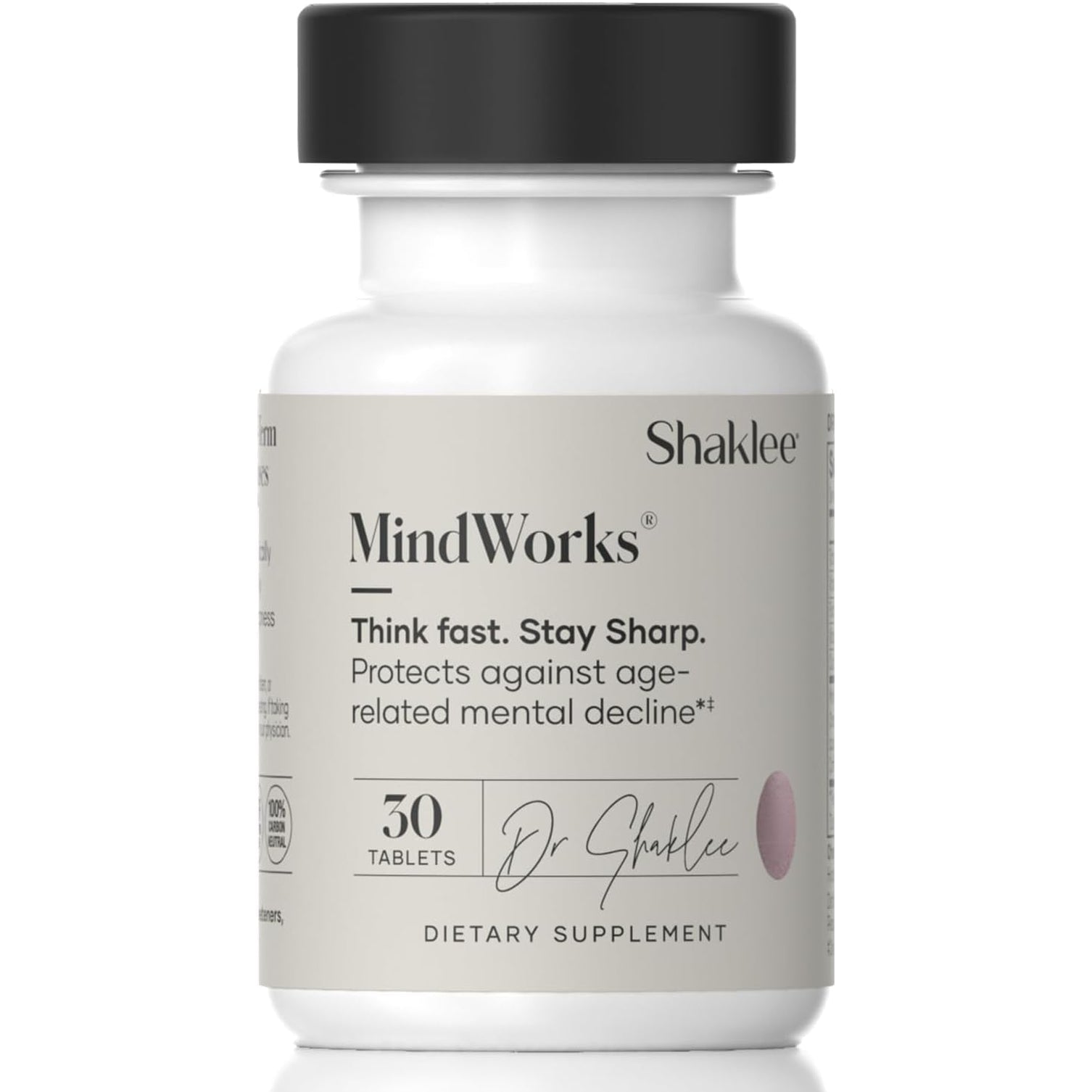 Shaklee Mindworks® - Brain Health Supplement for Brain Sharpness & Focus - Supported Nutrients & Extracts - Chardonnay Grape Seed Polyphenols, Guarana Extract, Vitamins B6, B12, Folate - 30 Tablets