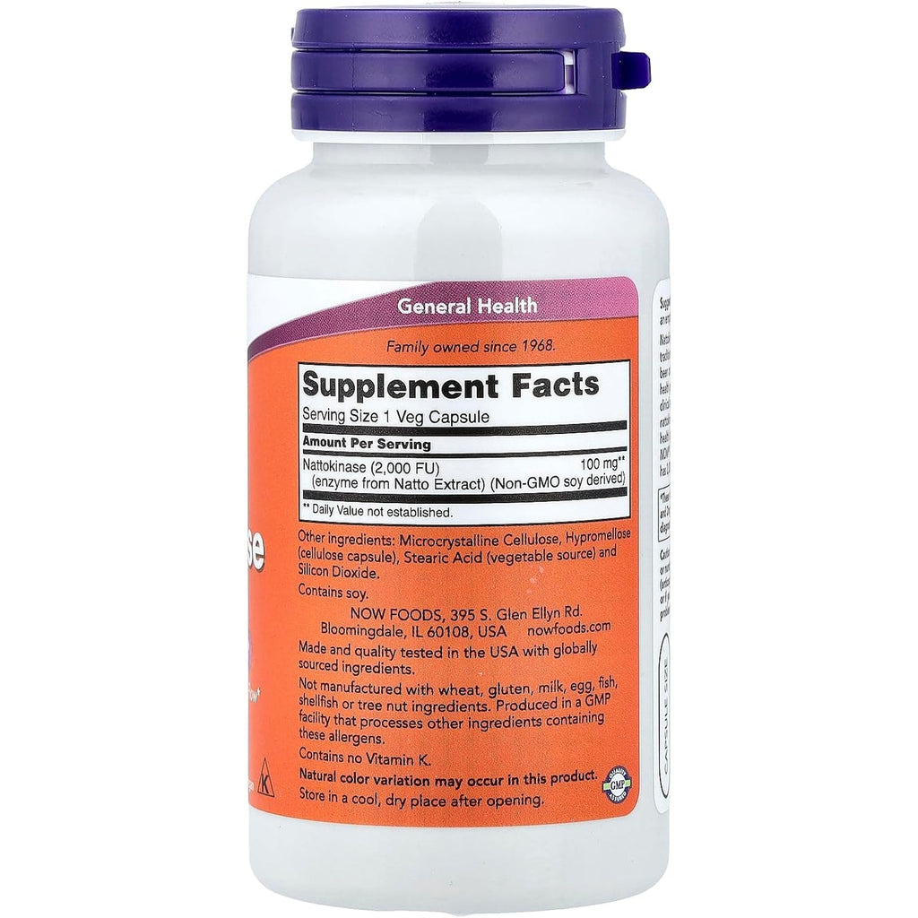 NOW Foods Nattokinase 100 Mg 120 Vegicaps
