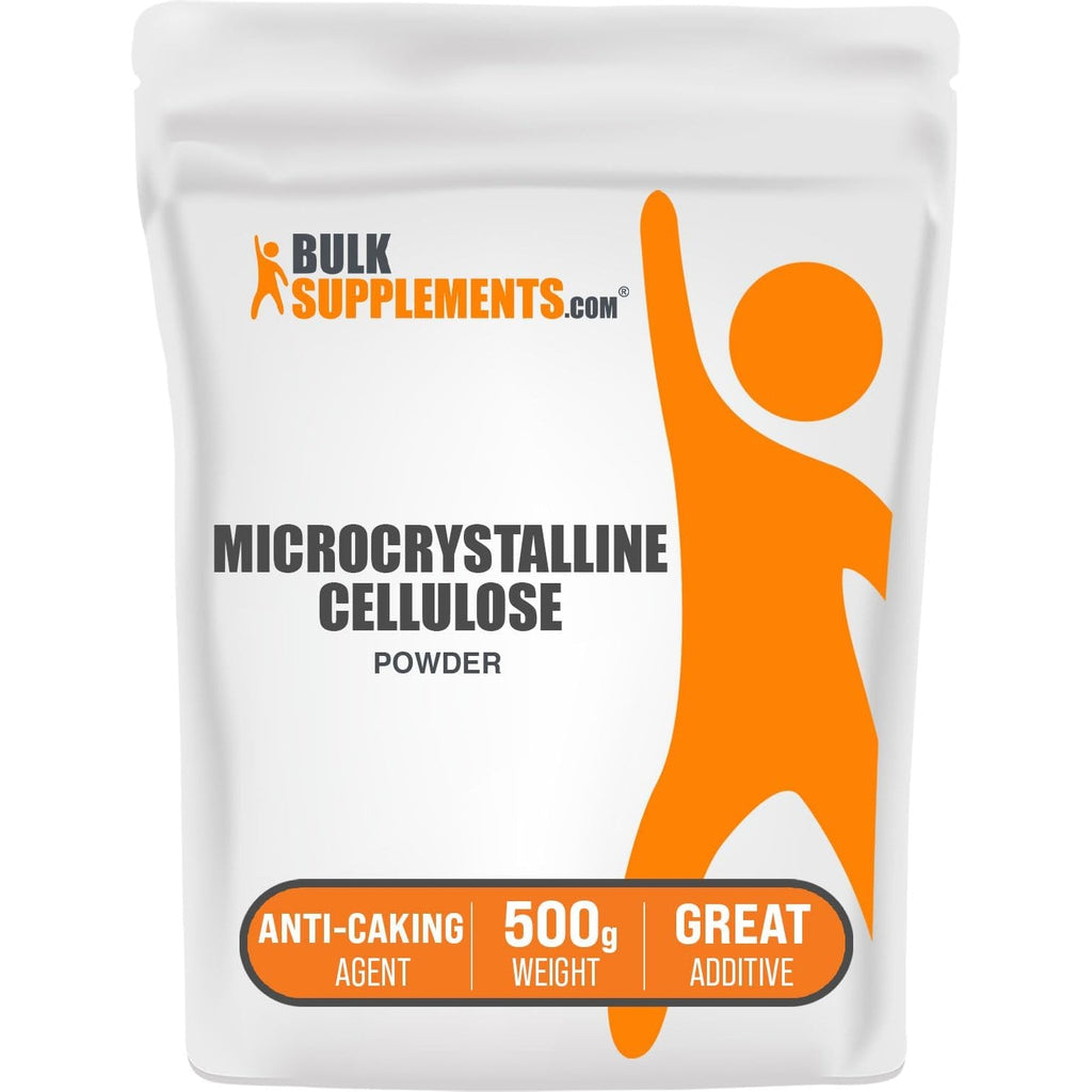 Bulksupplements.Com Microcrystalline Cellulose Powder - MCC Powder, Microcrystalline Cellulose Food Grade - Excipient, Binder, & Anti-Caking Agent, 500G (1.1 Lbs) (Pack of 1)