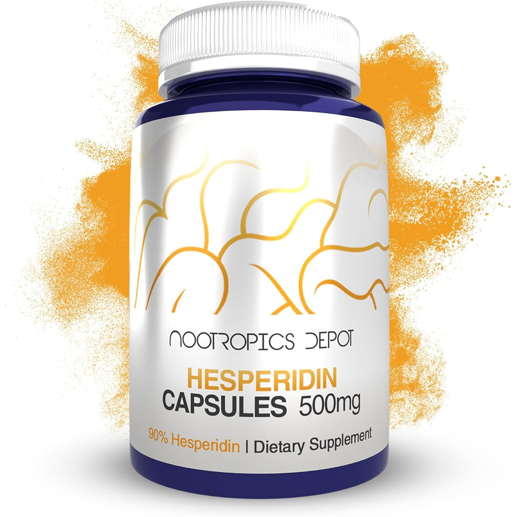 Nootropics Depot Hesperidin Capsules | 500Mg | 60 Count | 90% Citrus Extract | Supports Metabolic Function + Cardiovascular Health