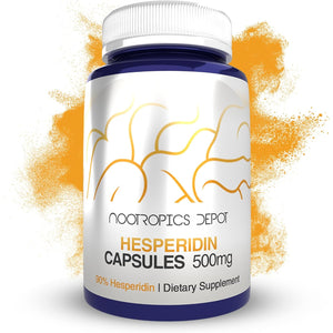 Nootropics Depot Hesperidin Capsules | 500Mg | 60 Count | 90% Citrus Extract | Supports Metabolic Function + Cardiovascular Health