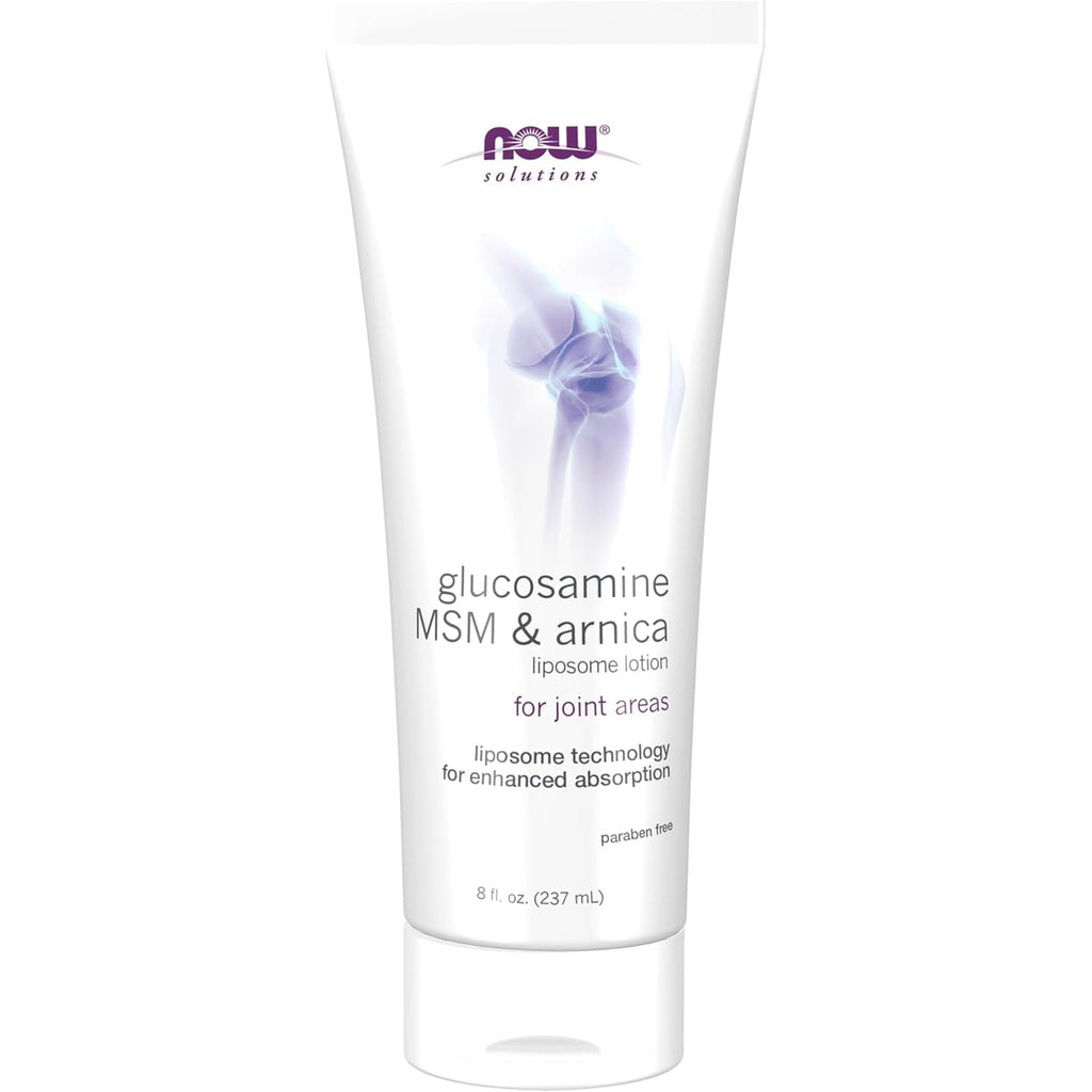 NOW Foods Solutions, Glucosamine, MSM and Arnica Liposome Lotion, for Joint Areas, Liposome Technology for Enhanced Absorption, 8-Ounce