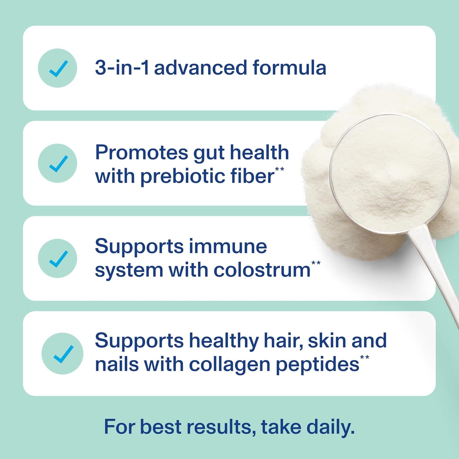 Vital Proteins® Advanced Collagen + Colostrum + Prebiotic Fiber, 2.5G VERISOL® Collagen Peptides, Supports Gut, Immune Health**, Hair, Skin & Nail Support**