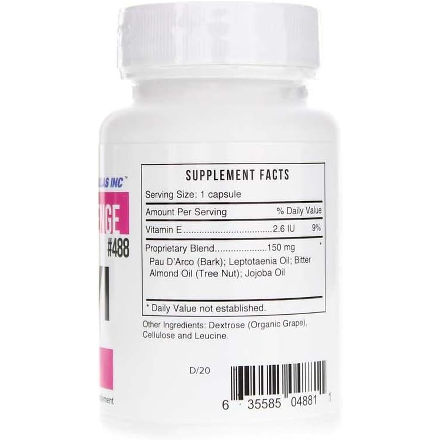 Systemic Formulas Bio Challenge #488 VIVI Virox - 30 Capsules. Powerful Immune Support Blend with PAU D’Arco, Leptotaenia Oil (Lomatium Dissectum), Bitter Almond Oil, Jojoba Oil and Vitamin E.