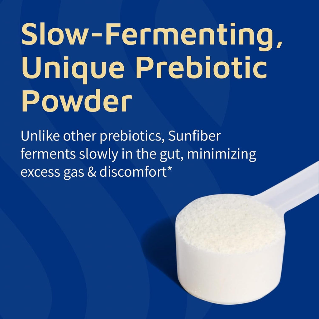 Tomorrow'S Nutrition, Sunfiber, Prebiotic Fiber Supplement for Digestive Health, GLP-1 Friendly, Low FODMAP, Gluten-Free, Unflavored, 30 Servings