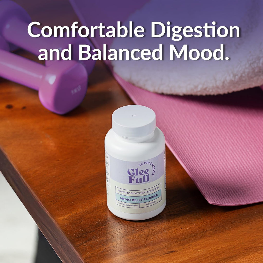 Gleefull Meno Belly Flusher - Menopause Supplements for Women - Hormone Balance for Weight Loss - Supports Digestion to Maintain Healthy Metabolism