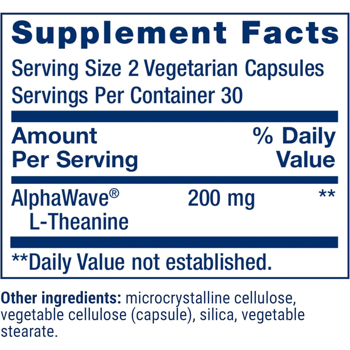 Life Extension L-Theanine, Amino Acid Theanine, Calm, Relaxation, Mood, Gluten-Free, Non-Gmo, Vegetarian, 200 Mg, 60 Capsules