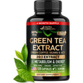 Green Tea Extract - 50% EGCG, Extra Strength 20:1 Extract - Natural Green Tea Supplement + Green Coffee Beans & Apple Cider Vinegar - Energy & Metabolism Support - for Men & Women - Vegan 120 Capsules